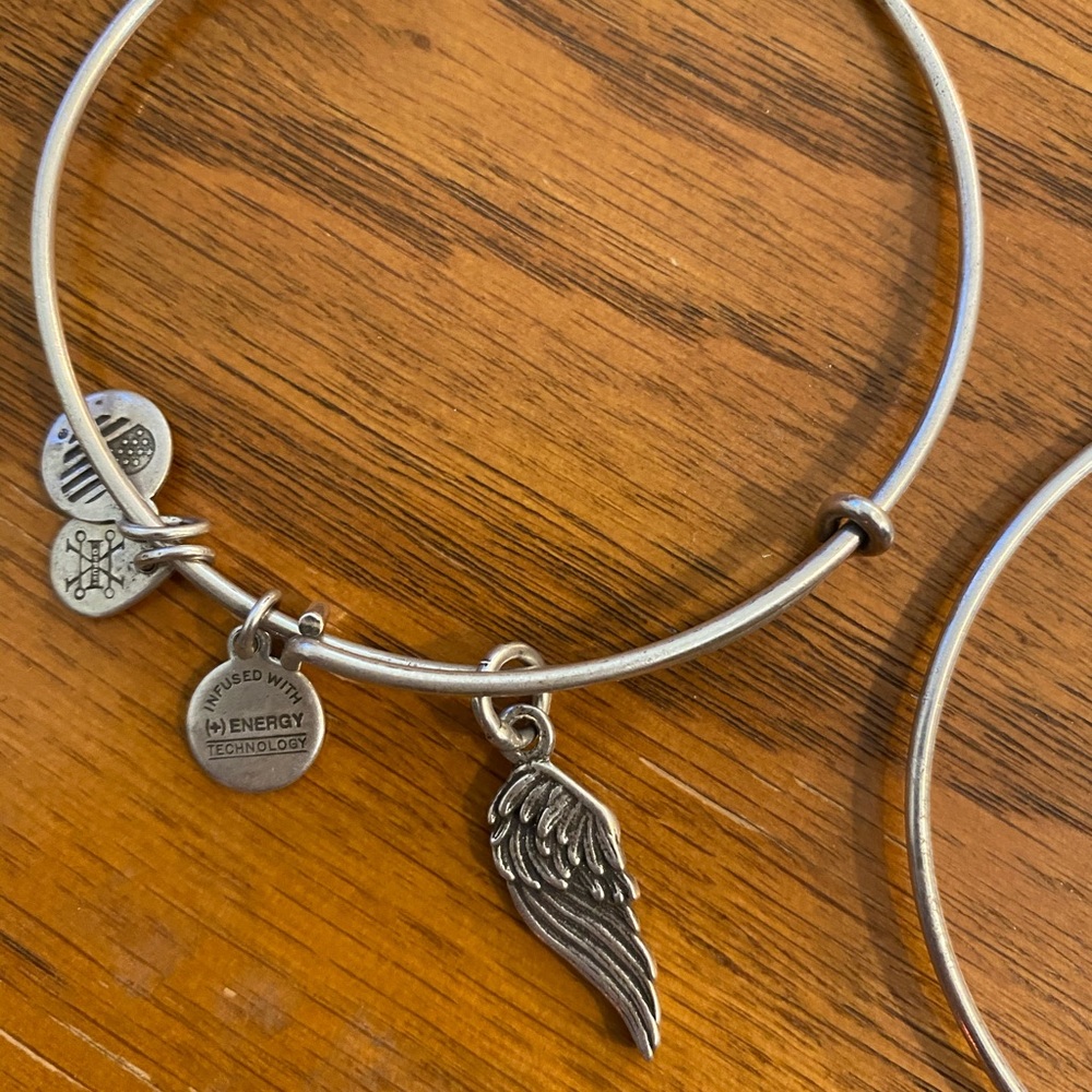 Silver Alex and Ani Bracelet Wing Charm